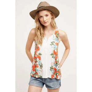 {Anthropologie} Akemi & Kin Gardenia Buttondown Tank - Size XS